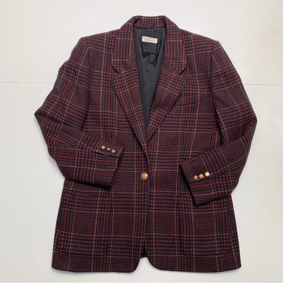 Talbots Women’s Jacket Blazer Size L Multicolor Wool Blend - Picture 1 of 10